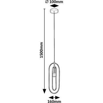 Rabalux - Lampadario a sospensione con filo 1xE27/40W/230V