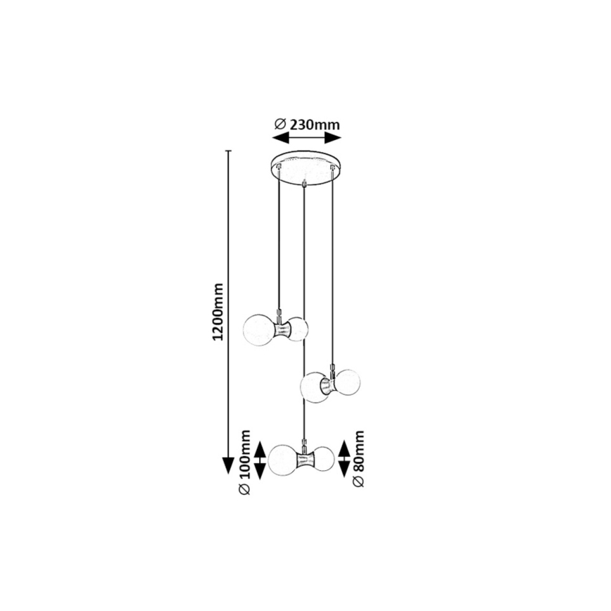 Rabalux - Lampadario a sospensione con filo 6xG9/28W/230V