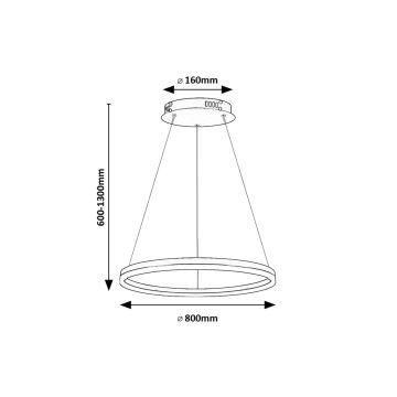 Rabalux - Lampadario LED a sospensione con filo LED/45W/230V 3000K/4000K/6500K