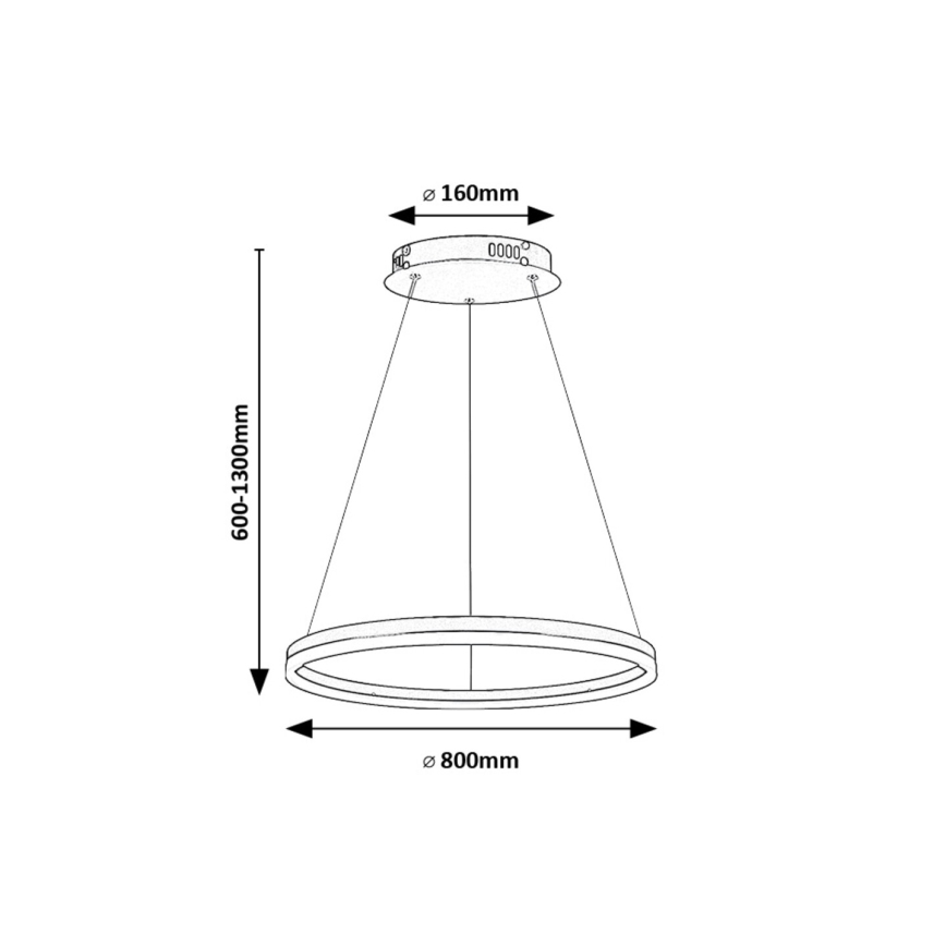 Rabalux - Lampadario LED a sospensione con filo LED/45W/230V 3000K/4000K/6500K