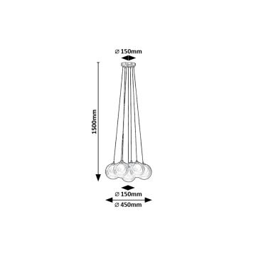 Rabalux - Lampadario a sospensione con filo 7xG9/25W/230V