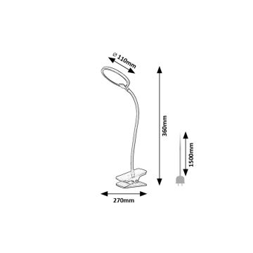 Rabalux - Lampada da tavolo LED dimmerabile con clip LED/7W/230V 3000K