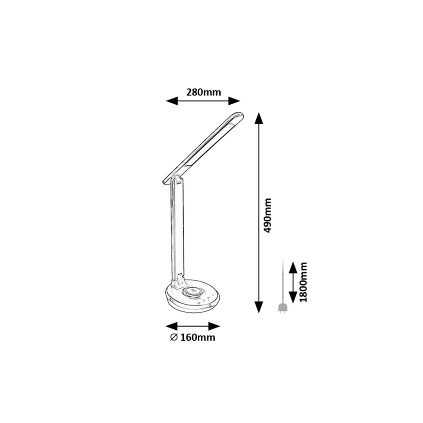 Rabalux - LED RGB Lampada da tavolo touch dimmerabile LED/6W/230V 3000/4000/5000K nero