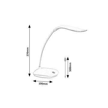 Rabalux - LED Dimmerabile flexible lampada da tavolo LED/2W/5V bianco