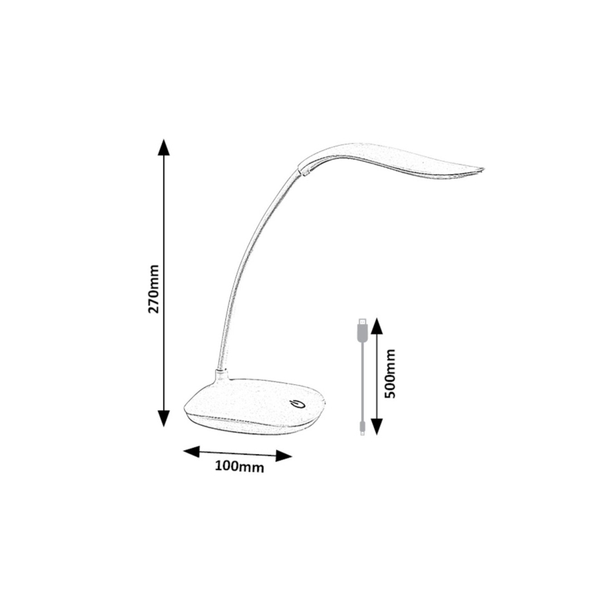 Rabalux - LED Dimmerabile flexible lampada da tavolo LED/2W/5V bianco