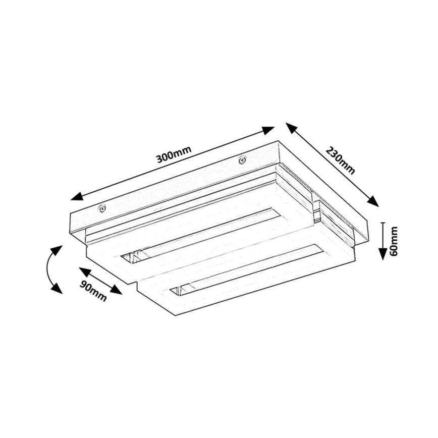 Rabalux - Plafoniera LED da bagno LED/24W/230V 4000K IP44