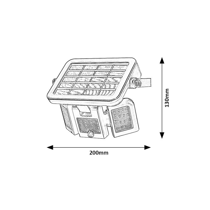 Rabalux - Proiettore solare a LED con sensore LED/9,6W/3,7V IP44