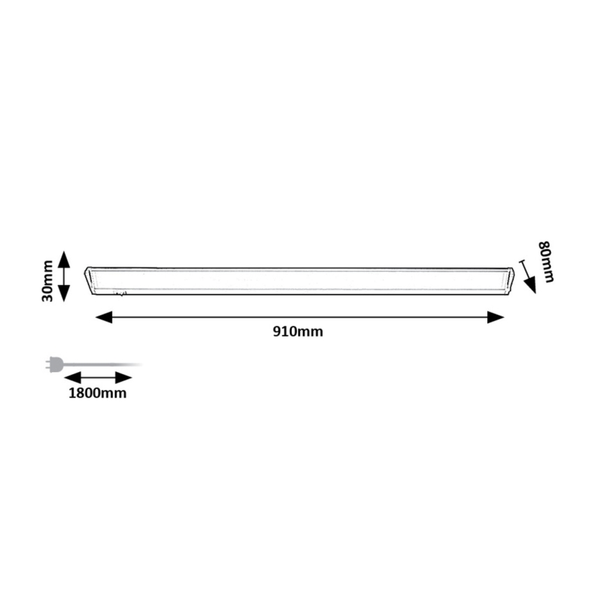 Rabalux - Lampada LED sottopensile LED/15W/230V 4000K 91 cm cromo opaco