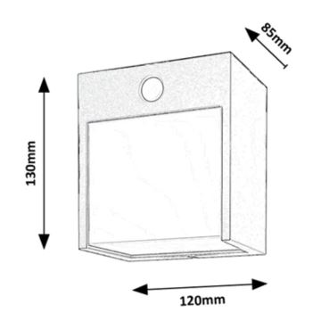 Rabalux - Applique a LED da esterno con sensore LED/8W/230V IP44 500lm 3000K