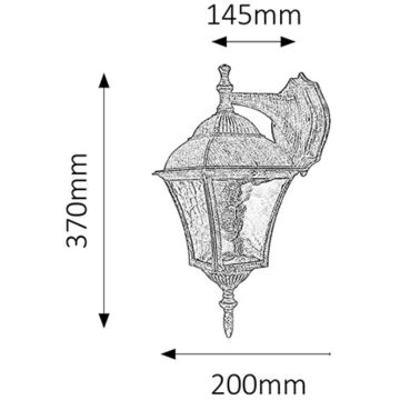 Rabalux - Applique da esterno 1xE27/60W/230V IP44