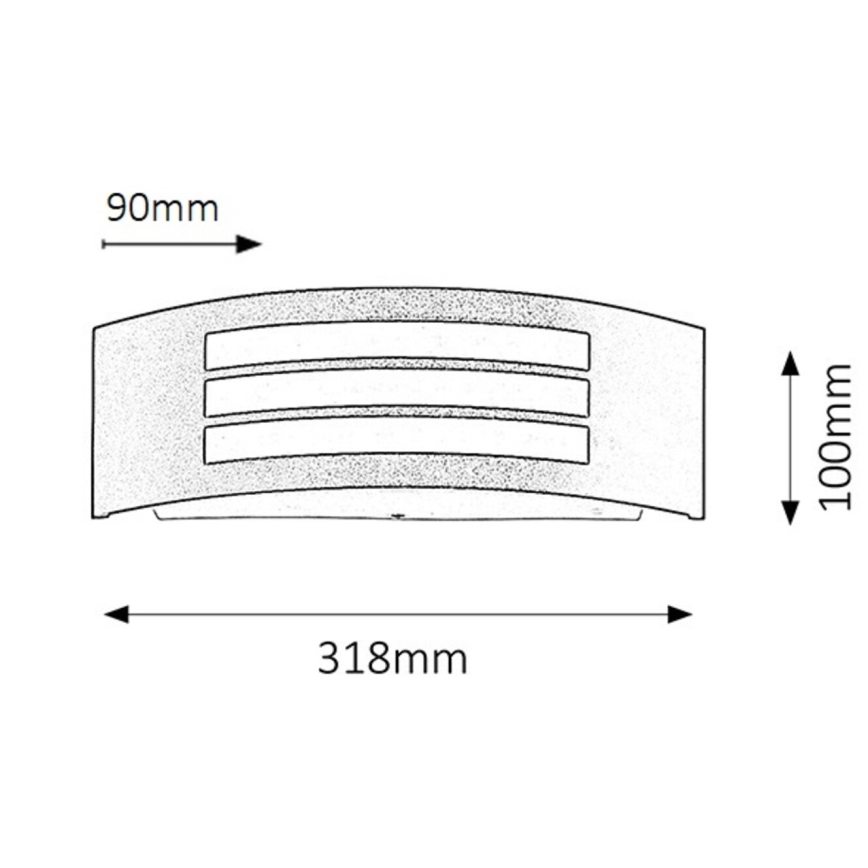 Rabalux - Applique da esterno 1xE27/14W/230V