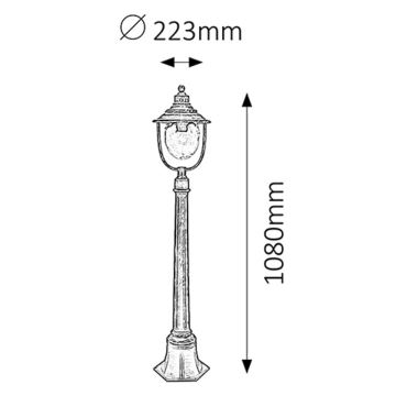 Rabalux - Lampada da esterno 1xE27/60W/230V