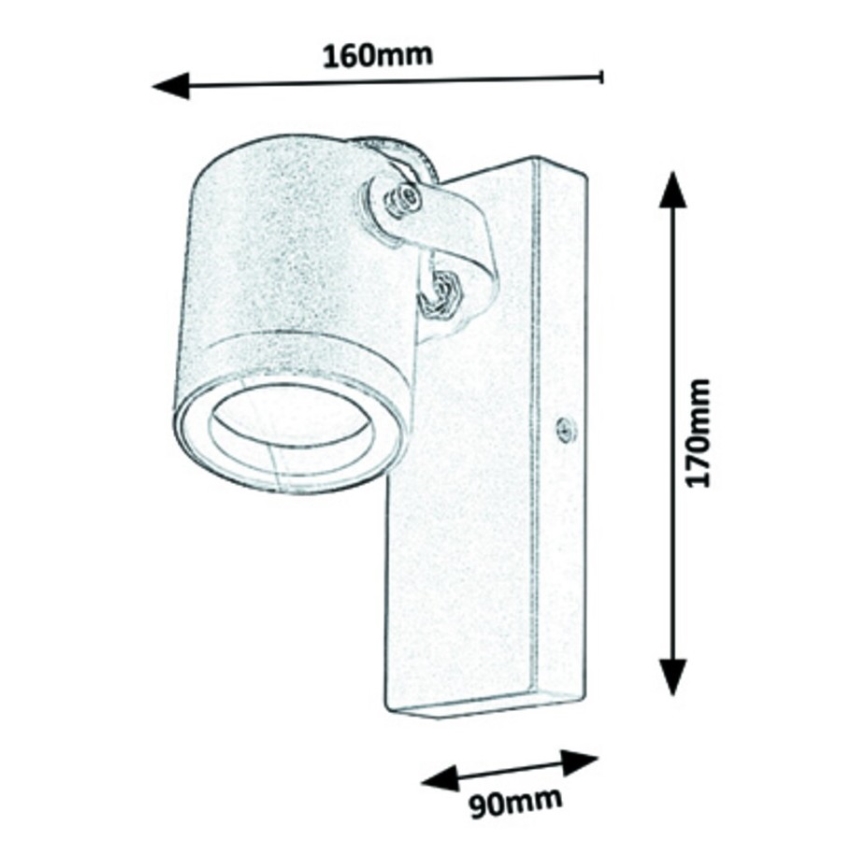 Rabalux - Faretto da muro da esterno 1xGU10/35W/230V IP44