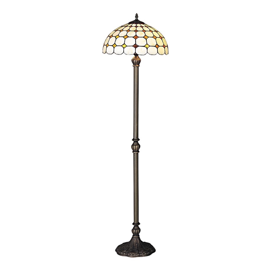 Rabalux - Lampada da terra Tiffany in vetro colorato 2xE27/60W/230V