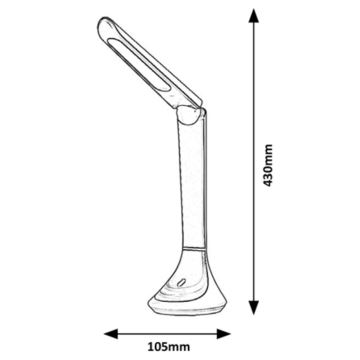 Rabalux - Lampada LED da tavolo LED/5W/230V nera