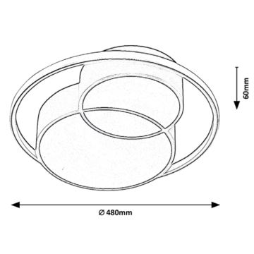 Rabalux - Plafoniera LED  2xLED/40W/230V