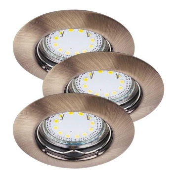 Rabalux - SET 3xLED Lampada da incasso 3xGU10/3W/230V IP40