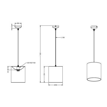 Reality - Lampadario a sospensione con filo CITY 1xE27/60W/230V cromo lucido