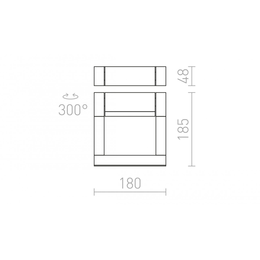 RED - Design Rendl-R12623- Applique LED da esterno AQUE LED/8W/230V IP54