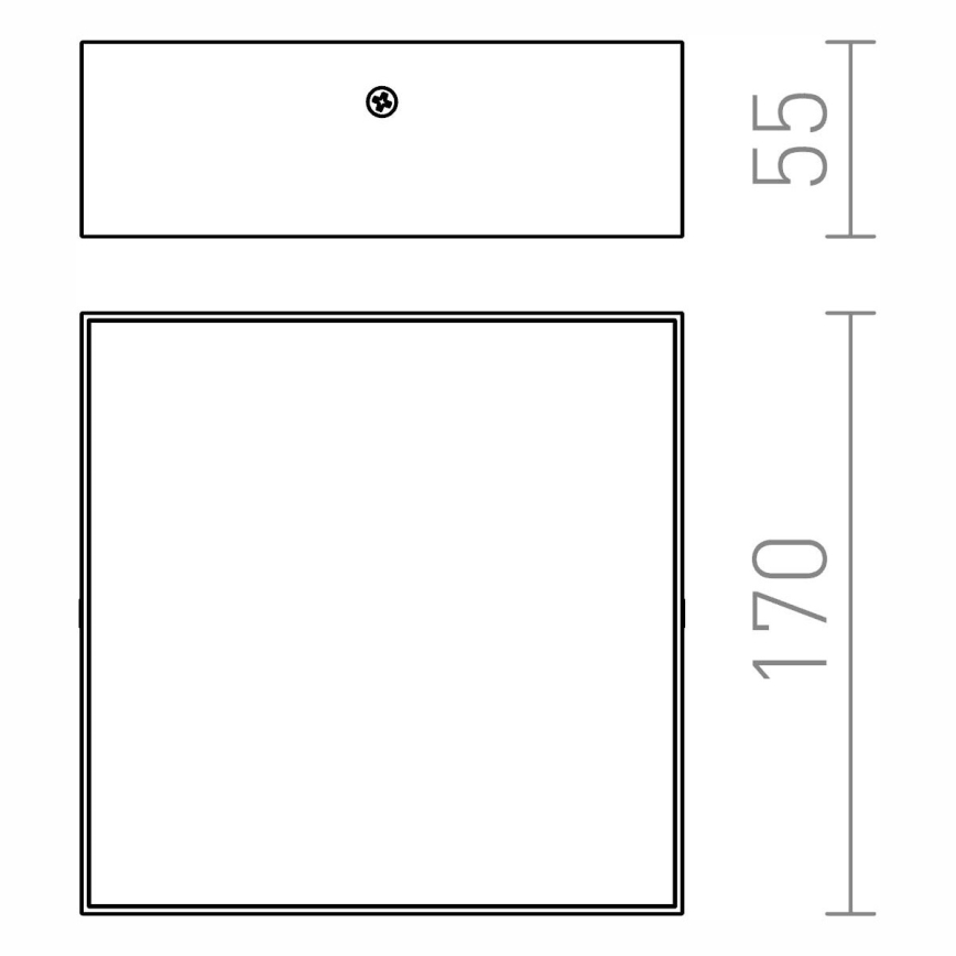 RED - Design Rendl - R12849 - Plafoniera LED LARISA LED/15W/230V nera