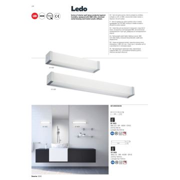 Redo 01-1424 - Applique a LED da bagno LEDO 1xLED/16W/230V IP44