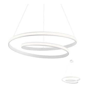 Redo 01-1795 - Lampadario a sospensione con filo LED dimmerabile TORSION LED/40W/230V diametro 74 cm bianco