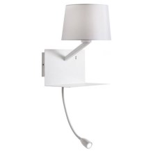 Redo 01-1807 - Applique a LED con un flexible piccolo lampada TOMO 1xE27/42W/230V + LED/3W/230V bianco