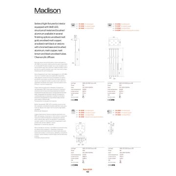 Redo 01-2042 - Plafoniera LED MADISON 9xLED/4W/230V cromo lucido/nero/rame