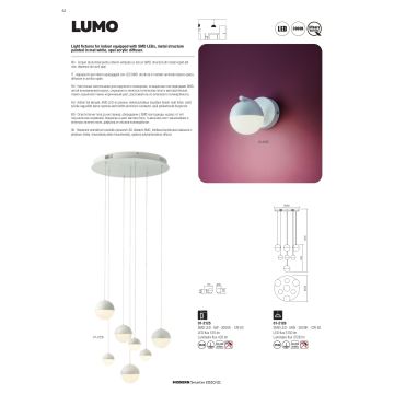 Redo 01-2125 - Applique a LED LUMO LED/6W/230V bianco