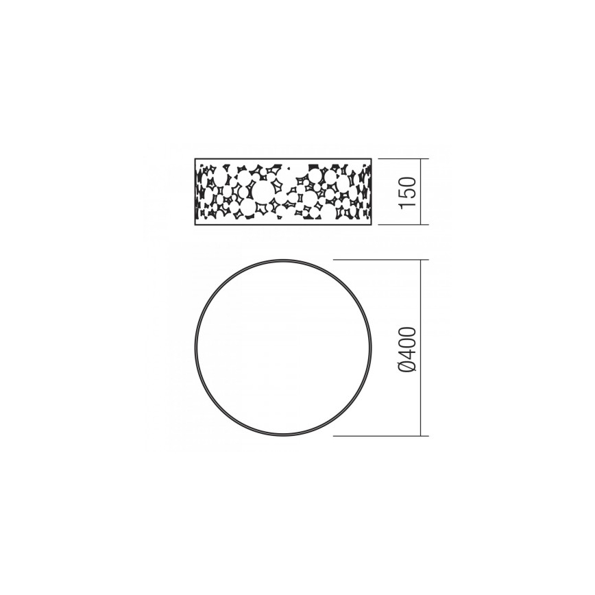 Redo 01-2139 - Plafoniera MELIA 3xE27/42W/230V diametro 40 cm