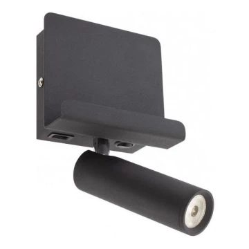 Redo 01-3084 - Luce Spot da parete a LED PANEL LED/3,5W/230V USB nero