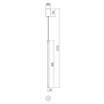 Redo 01-3114 - Lampadario LED a sospensione con filo TABOO LED/9W/230V bianco