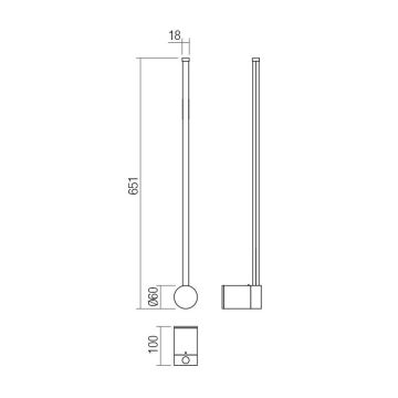 Redo 01-3120 - Applique a LED TABOO LED/9W/230V bianco