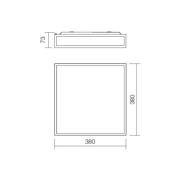 Redo 01-706 - Plafoniera da bagno EGO 4xE27/60W/230V 38x38 cm IP44