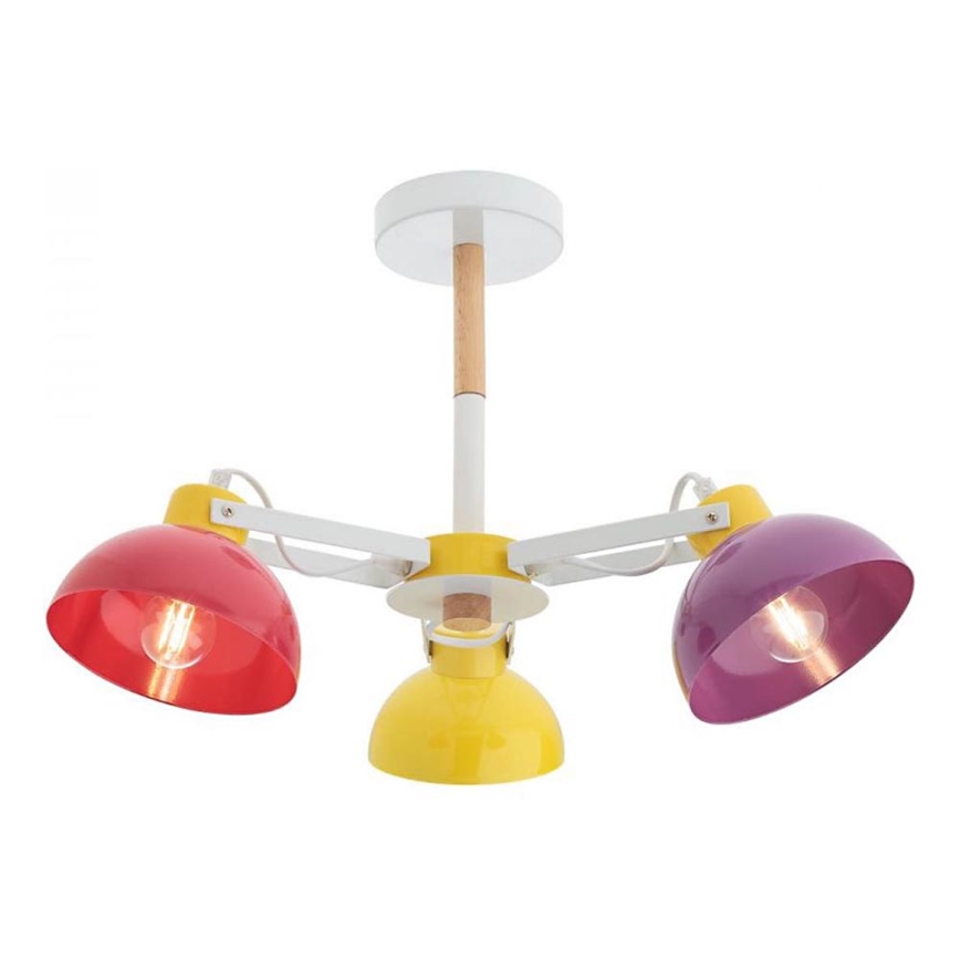 Redo 04-512 - Lampadario per bambini a sospensione con supporto rigido EOLO 3xE27/42W/230V