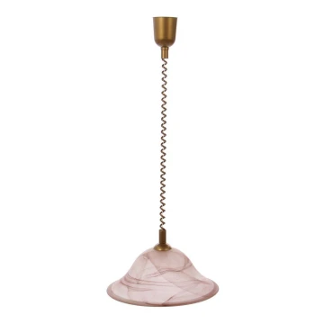 Redo 05-371 - Lampadario a sospensione con filo VIRGINIA 1xE27/42W/230V rosa