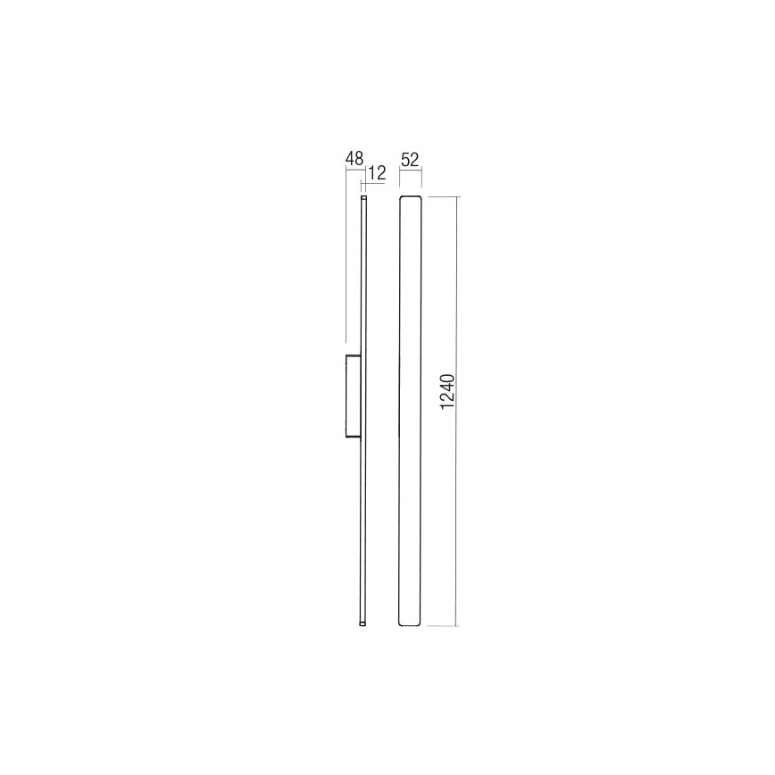 Redo 90431 - Applique a LED da esterno REFLEXA LED/20W/230V 3000K 124 cm IP54 antracite