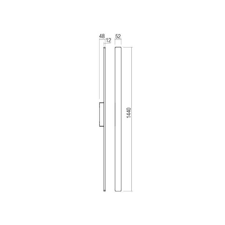 Redo 90433 - Applique a LED da esterno REFLEXA LED/24W/230V 3000K 144 cm IP54 antracite