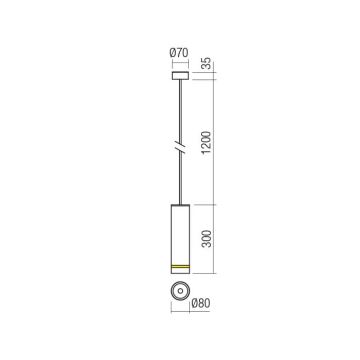 Redo 90513 - Lampada LED a sospensione da esterno KLOU LED/9W/230V IP54 bianco