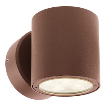 Redo 9928 - Applique a LED da esterno ROUND 6xLED/1W/230V IP54 marrone