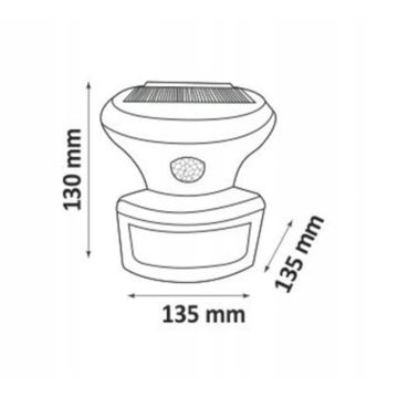 Riflettore LED solare con sensore LED/5W/3,7V IP44