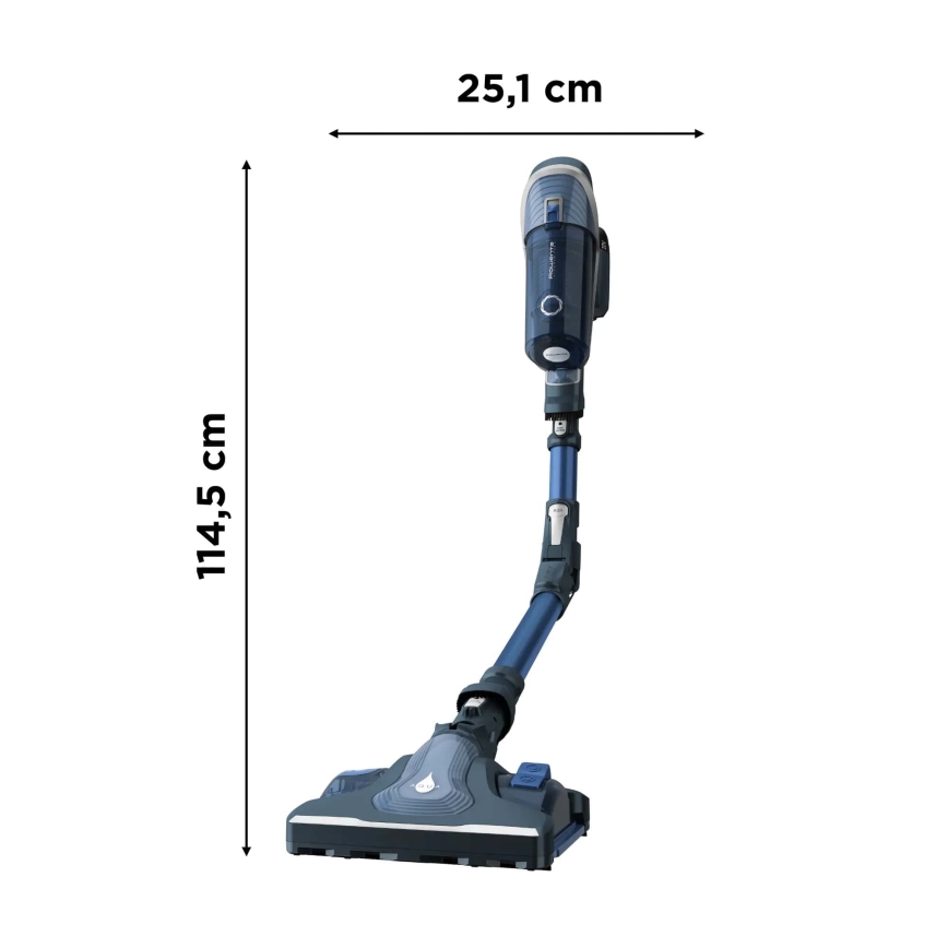 Rowenta - Aspirapolvere a bastone X-FORCE FLEX 8,60 ANIMAL AQUA 4IN1 185W/22V blu