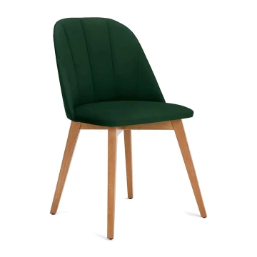 Sedia da pranzo RIFO 86x48 cm verde scuro/faggio