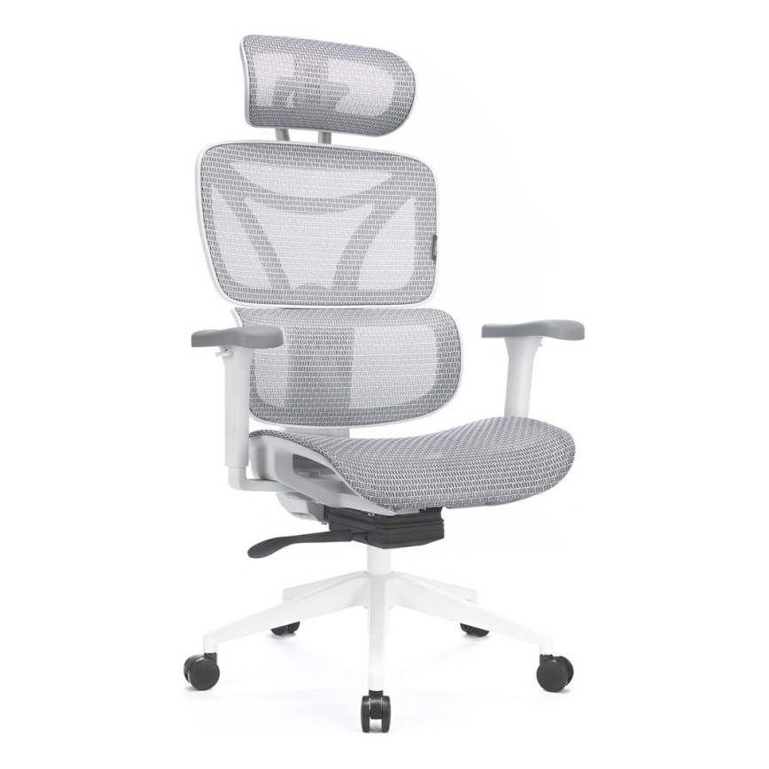 Sedia da ufficio ergonomica LEVANO grigio/bianco/nero