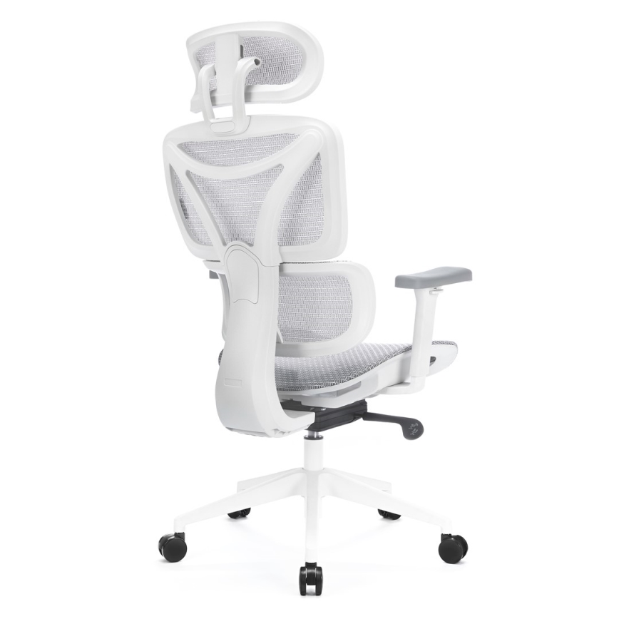 Sedia da ufficio ergonomica LEVANO grigio/bianco/nero