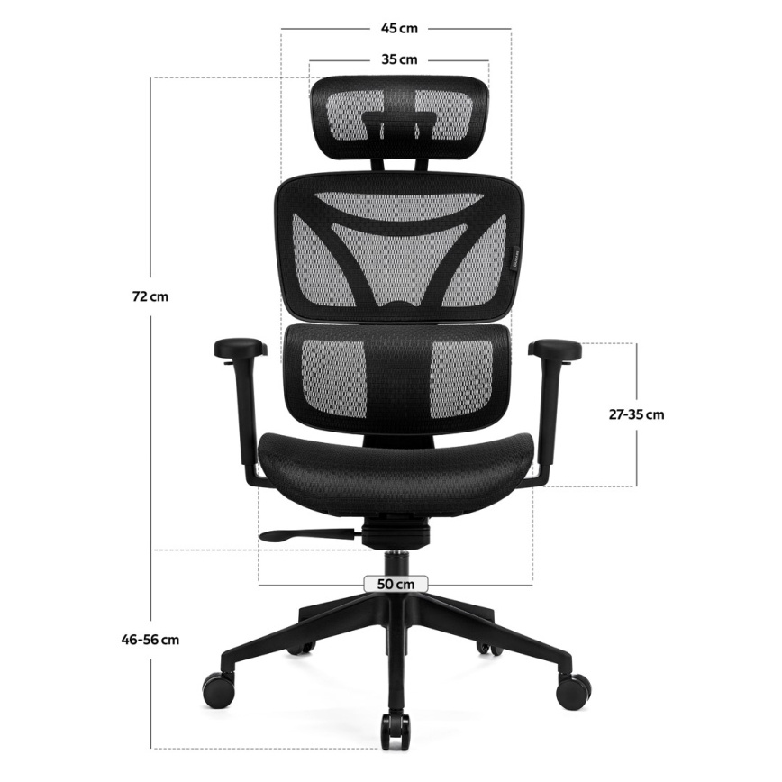 Sedia da ufficio ergonomica LEVANO nero