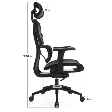 Sedia da ufficio ergonomica LEVANO nero