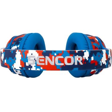 Sencor - Cuffie wireless con microfono 3,7V/400 mAh blu/rosso