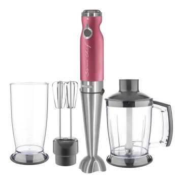 Sencor - Frullatore a immersione 4in1 1200W/230V acciaio inox/rosa