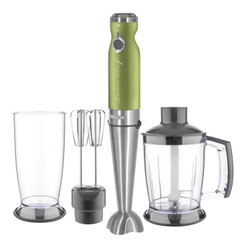 Sencor - Frullatore a immersione 4in1 1200W/230V inox/verde